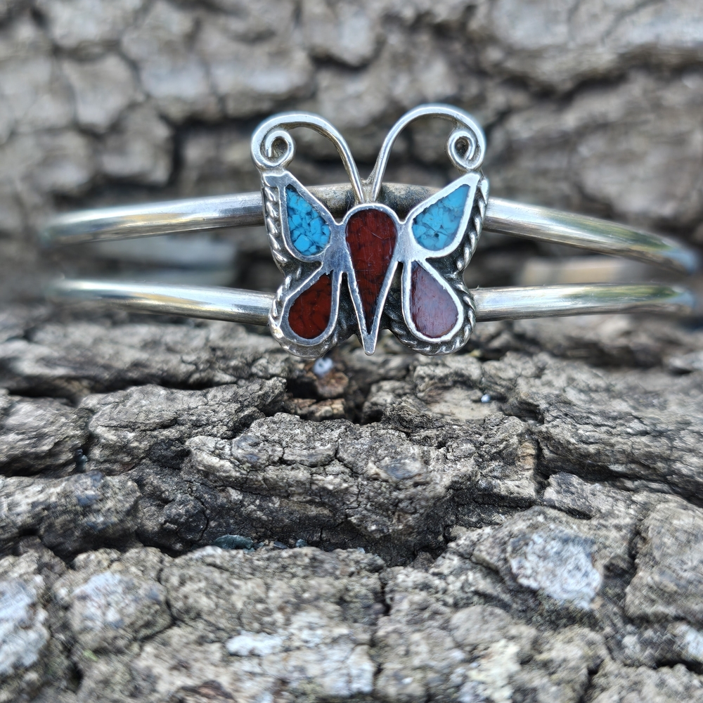 Vintage Native Sterling Children's Cuff